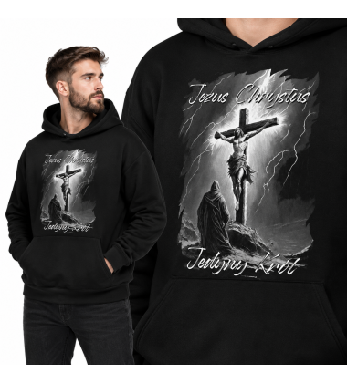 Bluza Chrześcijańska z kapturem Jedyny Król